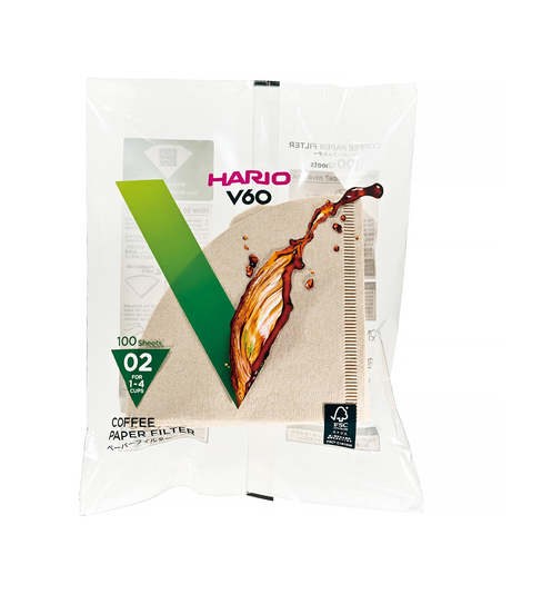 Hario Misarashi Brown Paper Filters - V60-02 - 100 Pieces